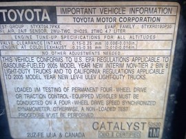 2005 TOYOTA 4RUNNER, BLUE, SR5, 4.7L, AT, 4WD.  Z25965